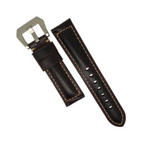 M2 Oil Waxed Leather Watch Strap in Brown - Nomad Watch Works MY