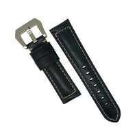 M2 Oil Waxed Leather Watch Strap in Navy - Nomad Watch Works MY