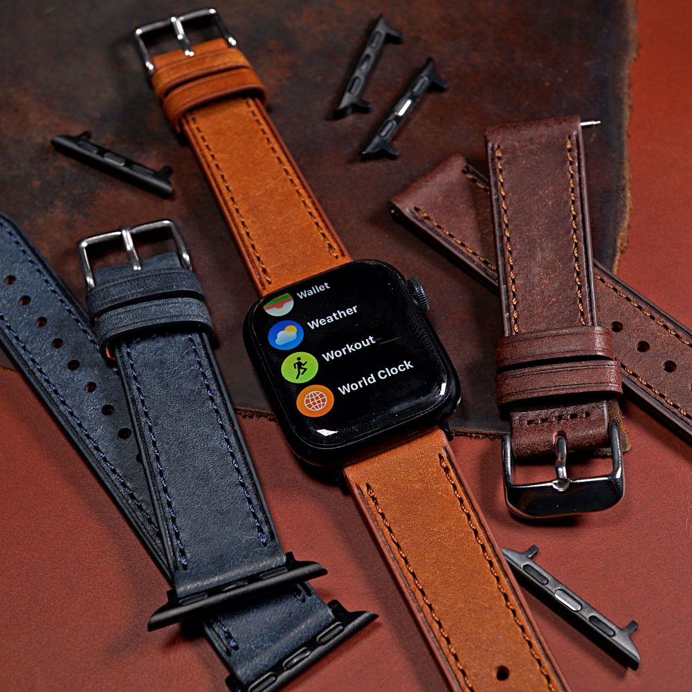 Emery Signature Pueblo Leather Strap in Cognac (38, 40, 41mm) - Nomad Watch Works MY