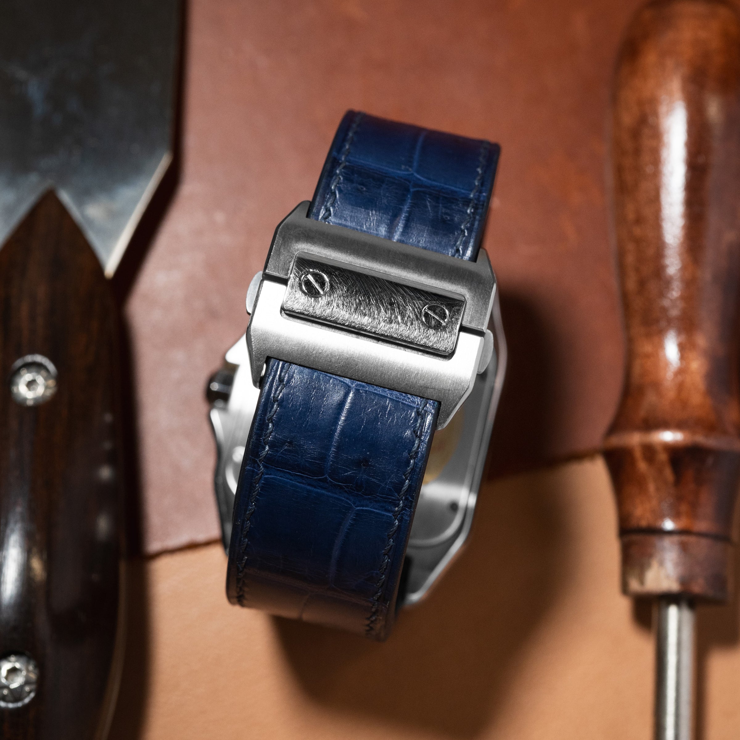 Custom Watch Strap for Cartier Santos 100 - Nomad Watch Works MY
