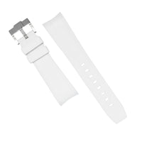 Curved End FKM Rubber Strap for Rolex Submariner in White (21mm) - Nomad Watch Works MY