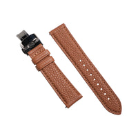Classic Togo Leather Strap in Tan w/ Butterfly Clasp - Nomad Watch Works MY