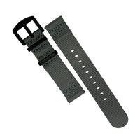 Two Piece Seat Belt Nato Strap in Grey - Nomad Watch Works MY
