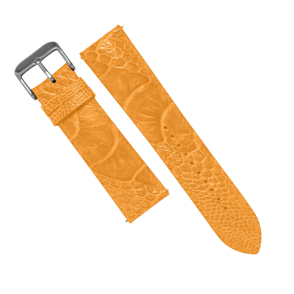MTO Ostrich Leather Strap in Yellow - Nomad Watch Works MY
