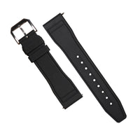 Pilot FKM Rubber Strap in Black - Nomad Watch Works MY