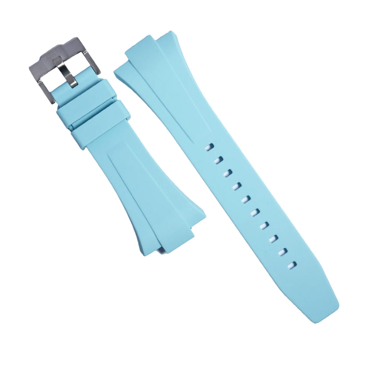 Flex Rubber Strap in Ice Blue for Tissot PRX - Nomad Watch Works MY