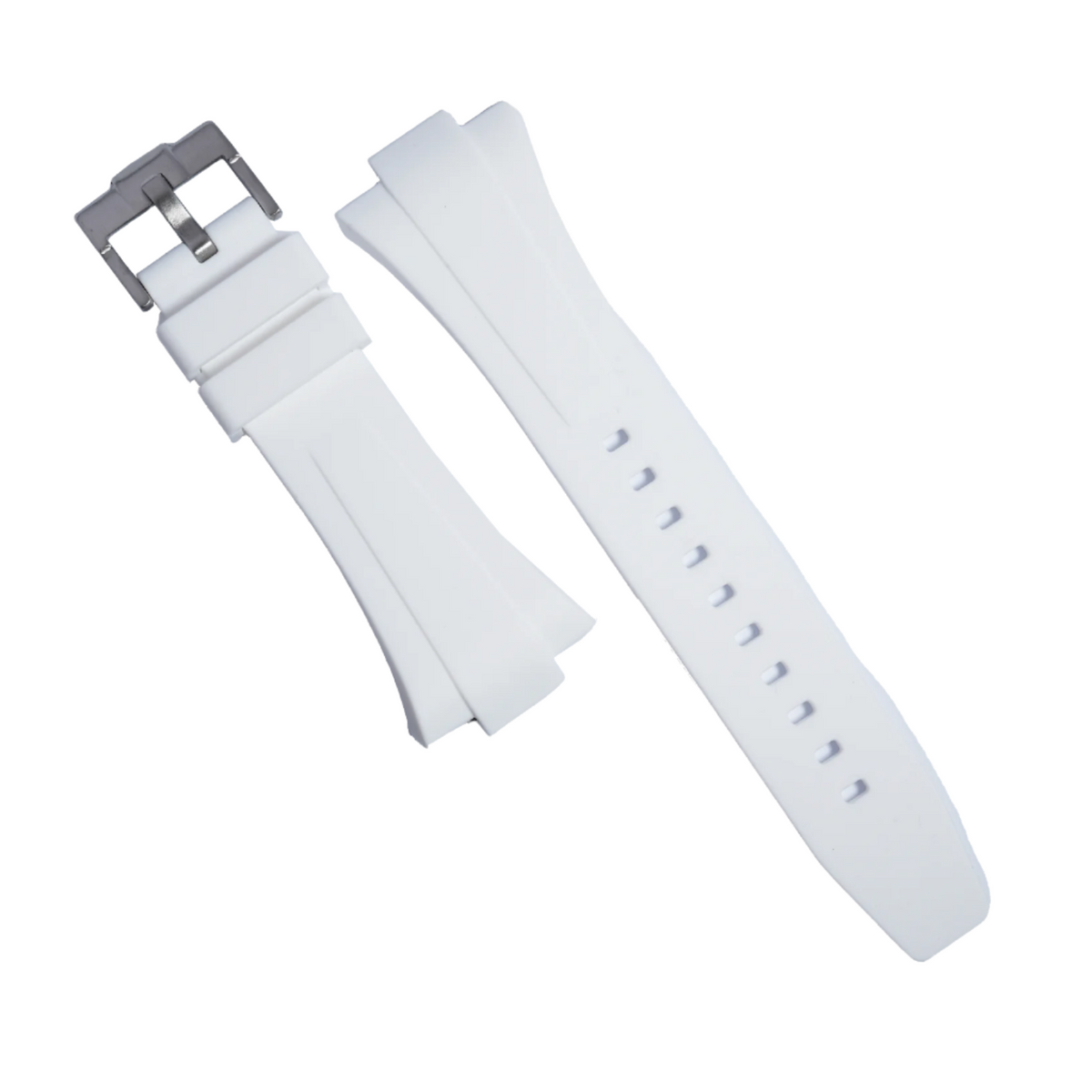 Flex Rubber Strap in White for Tissot PRX - Nomad Watch Works MY