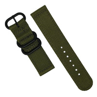 Two Piece Heavy Duty Zulu Strap in Olive - Nomad Watch Works MY