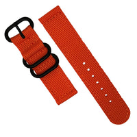 Two Piece Heavy Duty Zulu Strap in Orange - Nomad Watch Works MY