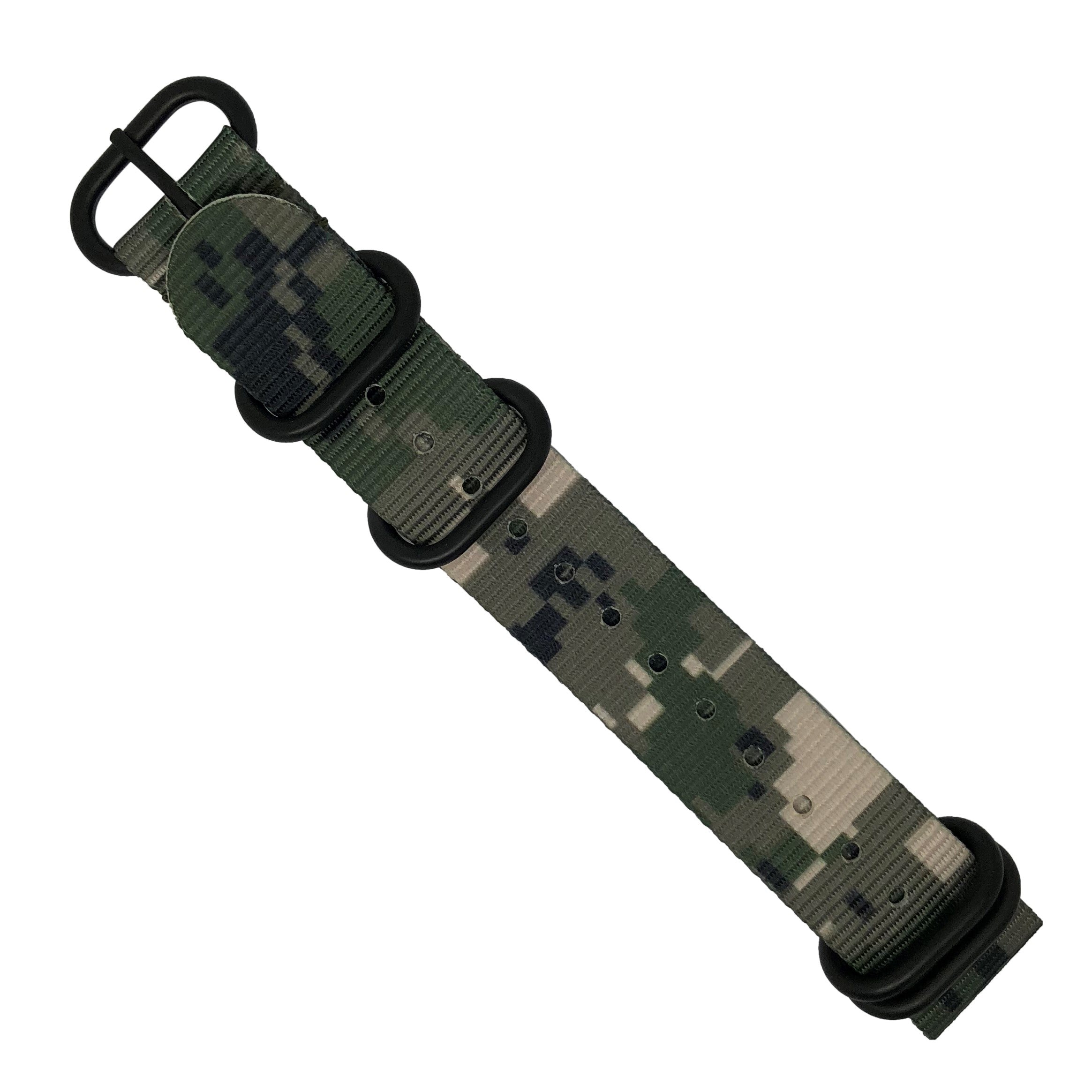 Heavy Duty Zulu Strap in Digital Camo - Nomad Watch Works MY