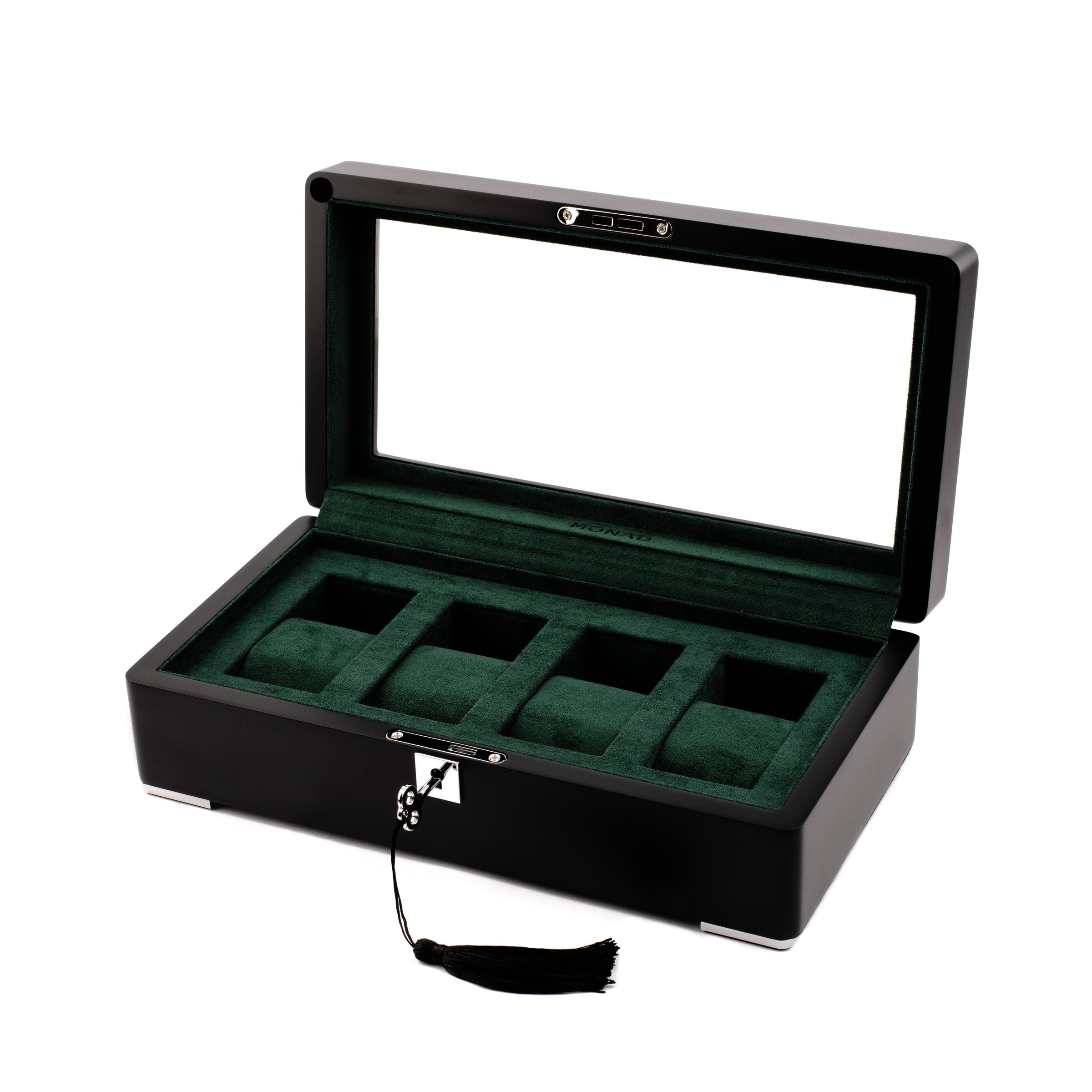 Monad Legacy Black Watch Box in Green (4 Slots) - Nomad Watch Works MY