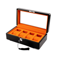 Monad Legacy Black Watch Box in Orange (4 Slots) - Nomad Watch Works MY