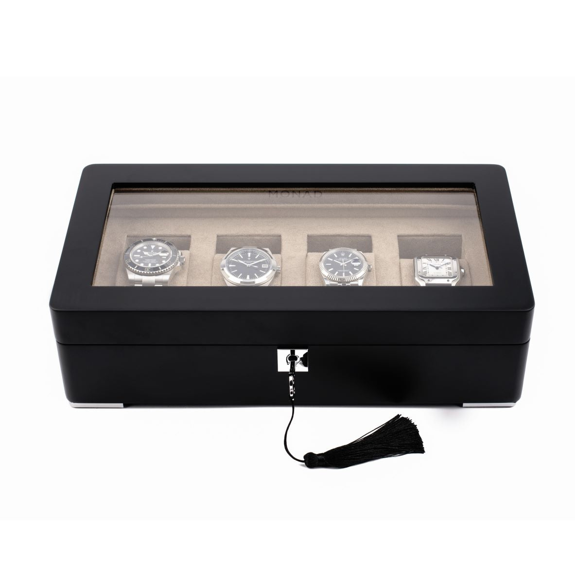 Monad Legacy Black Watch Box in Sand (4 Slots) - Nomad Watch Works MY