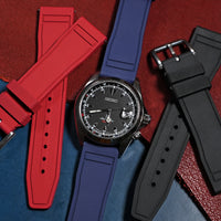 Pilot FKM Rubber Strap in Navy - Nomad Watch Works MY