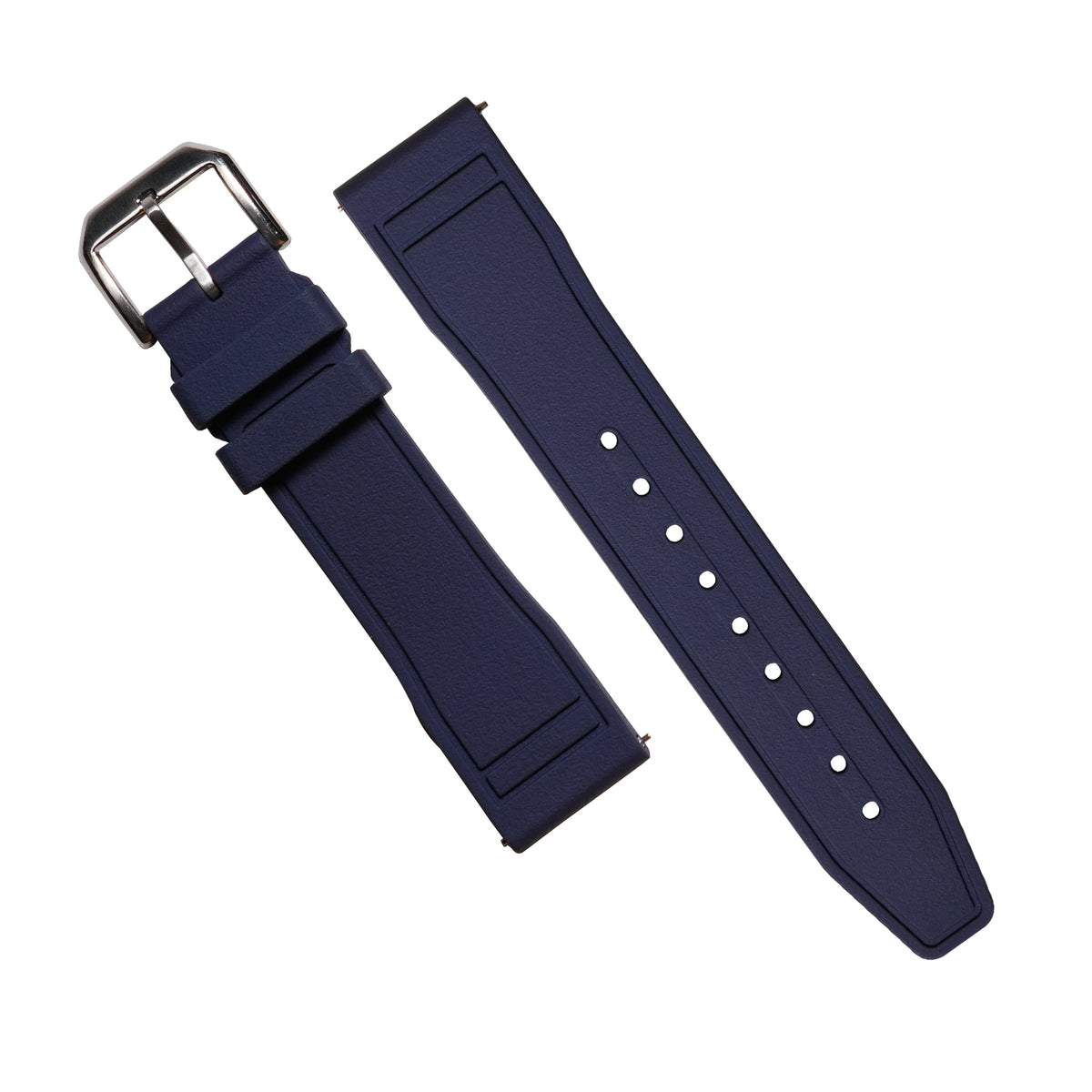 Pilot FKM Rubber Strap in Navy - Nomad Watch Works MY