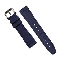 Pilot FKM Rubber Strap in Navy - Nomad Watch Works MY