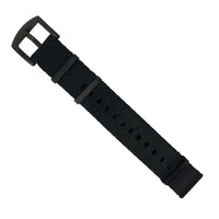 Seat Belt Nato Strap in Black - Nomad Watch Works MY