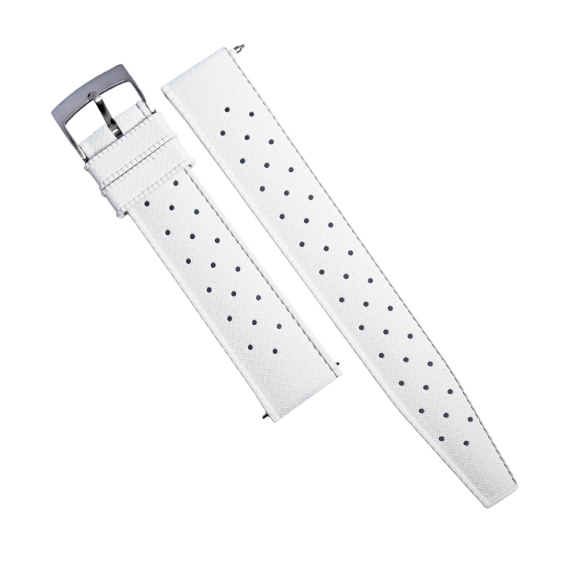 Tropic FKM Rubber Strap in White - Nomad Watch Works MY