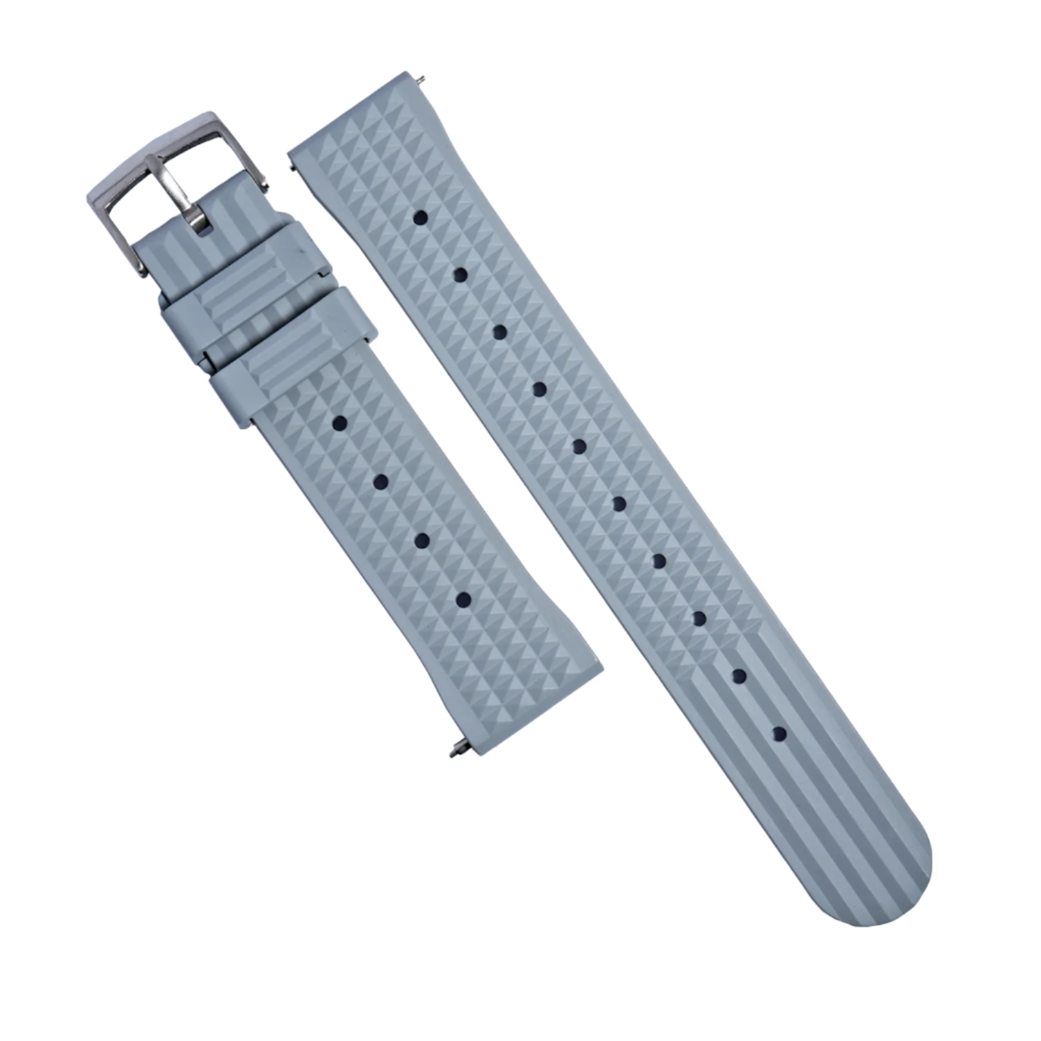 Waffle FKM Rubber Strap in Grey - Nomad Watch Works MY