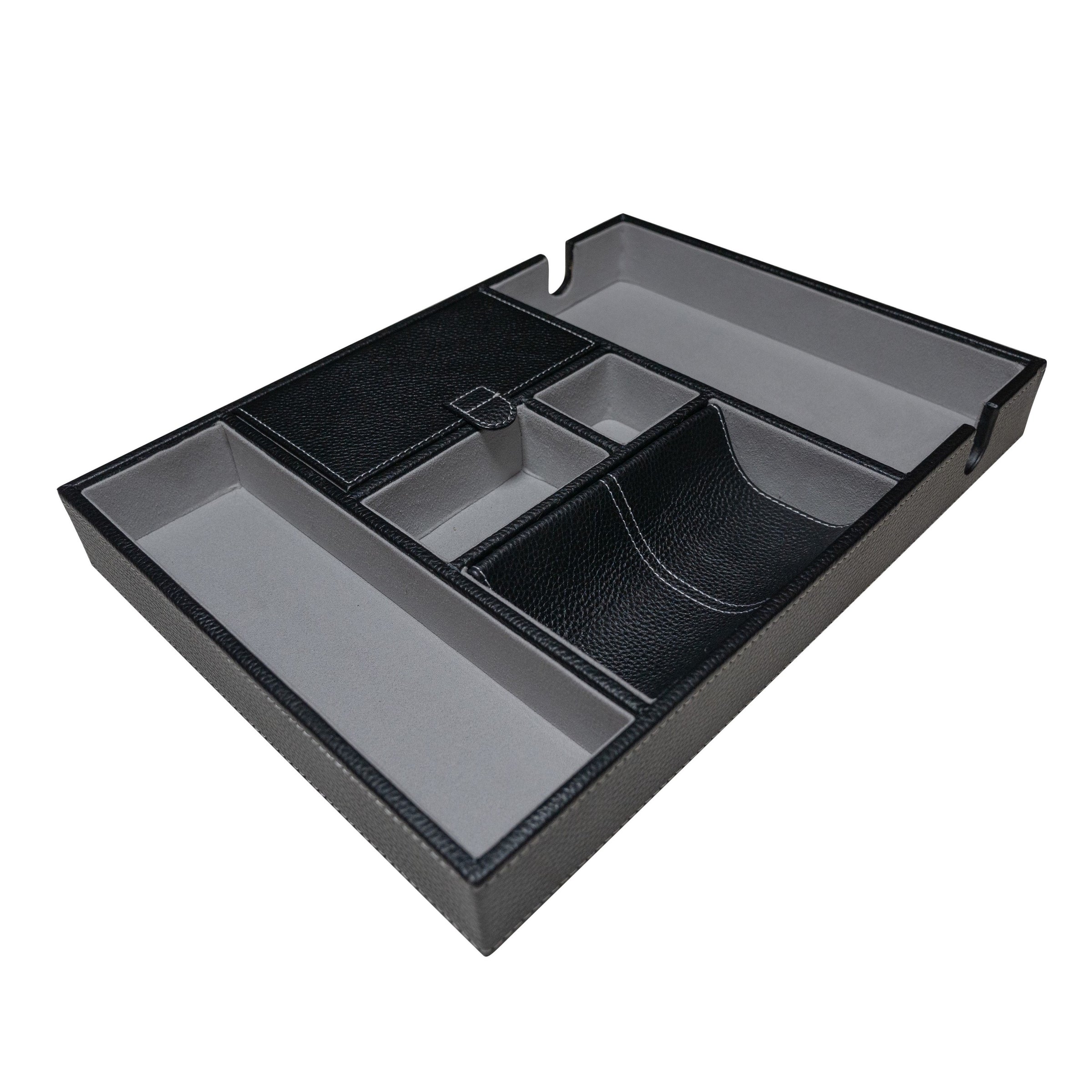 Leather Valet Tray in Black - Nomad Watch Works Malaysia