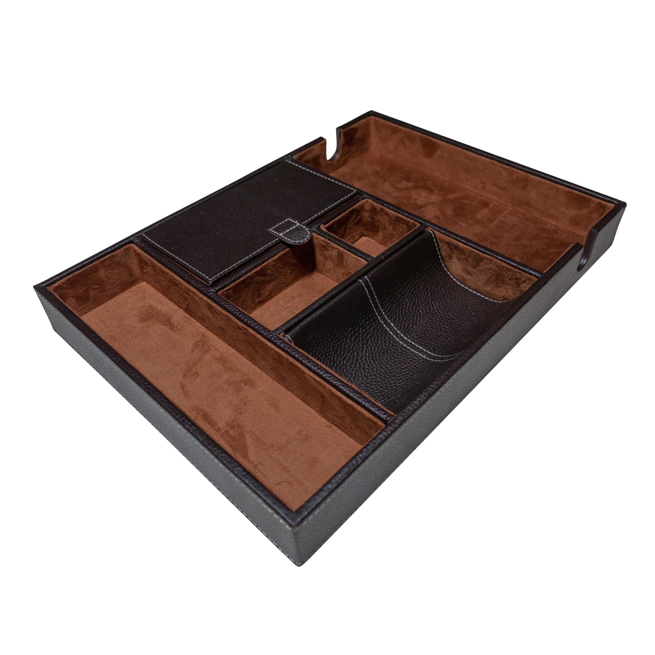 Leather Valet Tray in Brown - Nomad Watch Works Malaysia