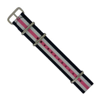 Premium Nato Strap in Regimental Pink with Polished Silver Buckle (20mm) - Nomad Watch Works Malaysia