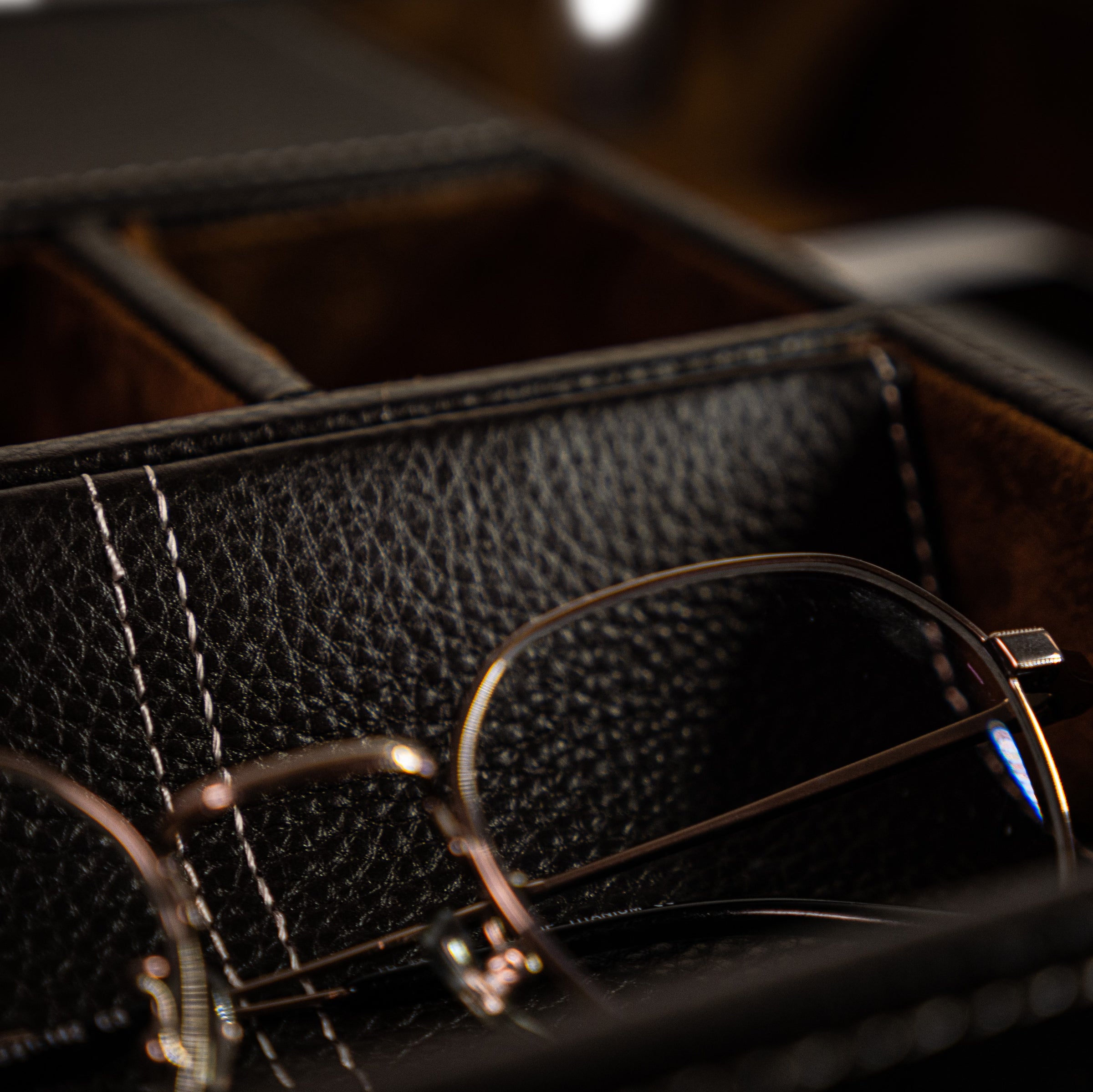 Leather Valet Tray in Brown - Nomad Watch Works Malaysia