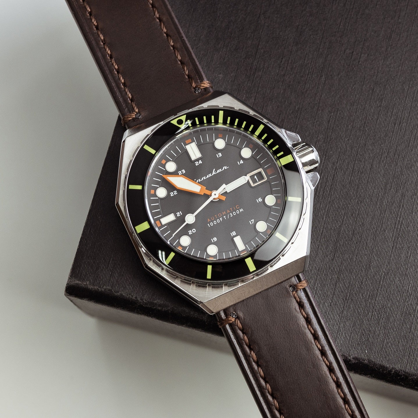 N2W Ammo Horween Leather Strap in Chromexcel® Brown (20mm) - Nomad Watch Works MY