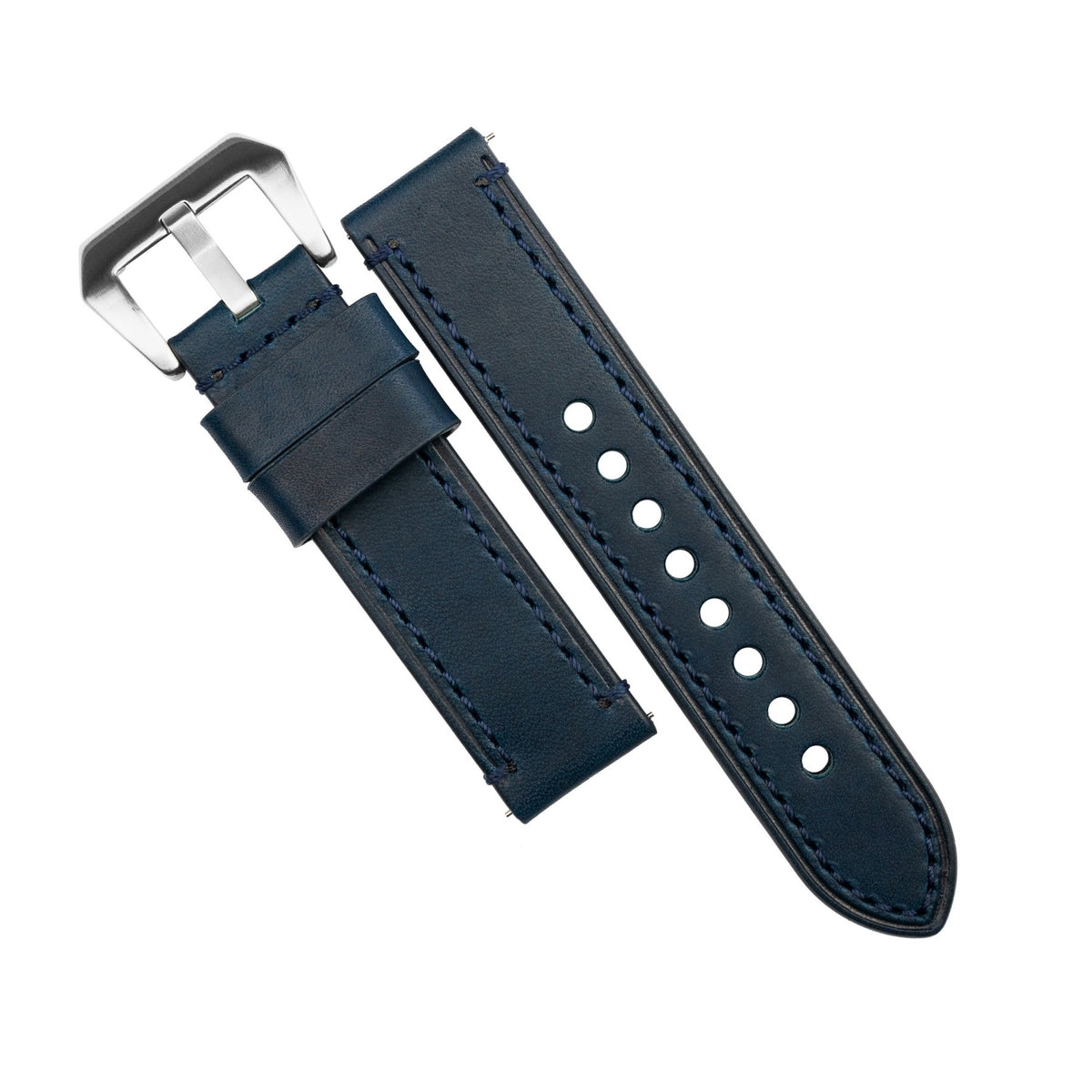 N2W Ammo Horween Leather Strap in Dublin Navy (20mm) - Nomad Watch Works MY