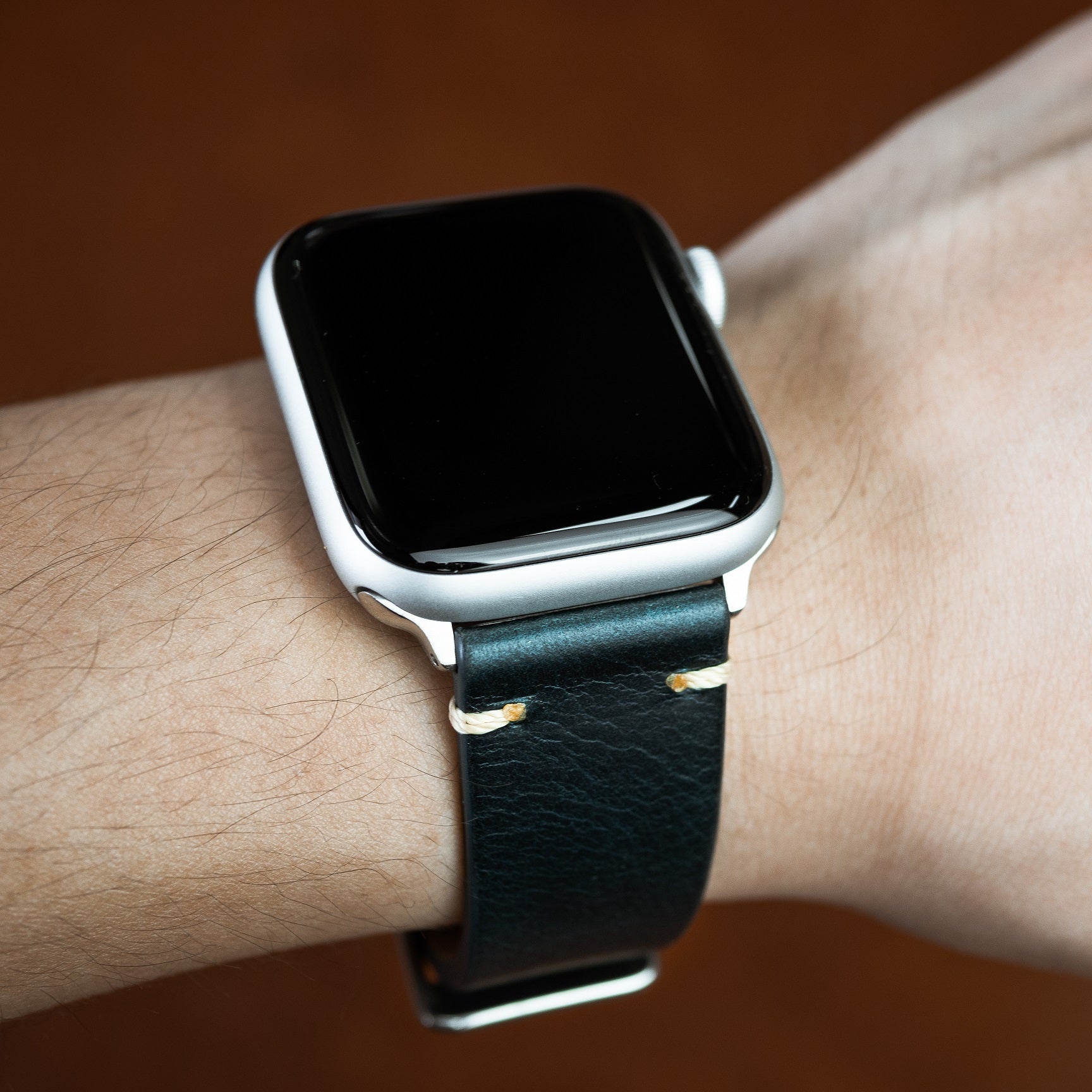 Apple Watch Premium Vintage Oil Waxed Leather Strap in Navy (38 & 40mm) - Nomad Watch Works Malaysia