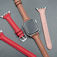 Apple Watch Slim Leather Strap in Brown (38, 40,41mm) - Nomad Watch Works MY