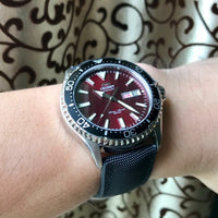 Performax N1 Hybrid Strap in Black with Black Stitching (20mm) - Nomad Watch Works Malaysia
