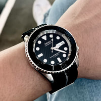 Marine Nationale Strap in Black Grey with Silver Buckle (20mm) - Nomad Watch Works Malaysia