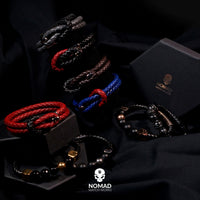 Lava Leather Bracelet in Yellow Gold (Size M) - Nomad Watch Works Malaysia