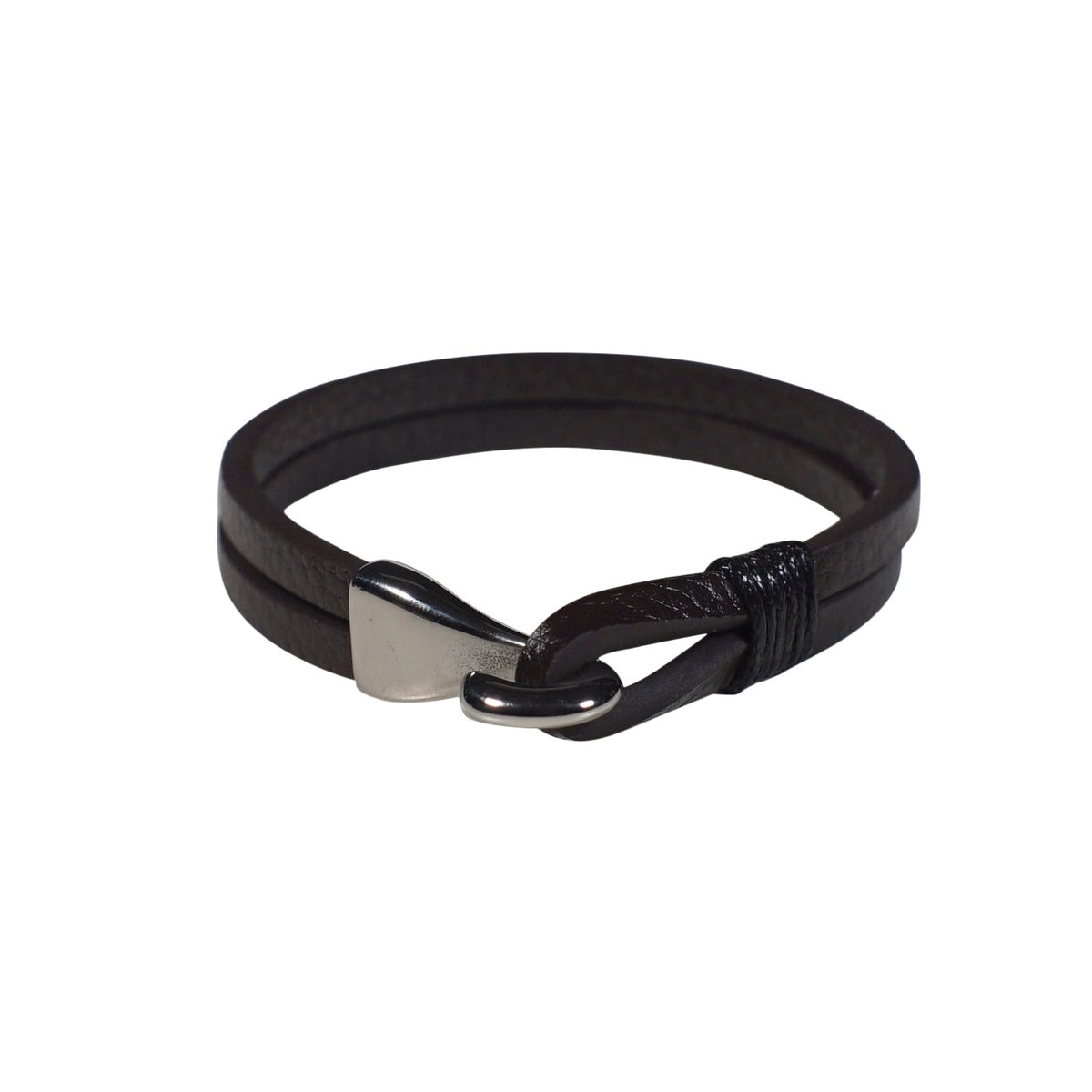 Lincoln Leather Bracelet in Brown (Size M) - Nomad Watch Works Malaysia