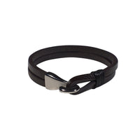 Lincoln Leather Bracelet in Brown (Size M) - Nomad Watch Works Malaysia