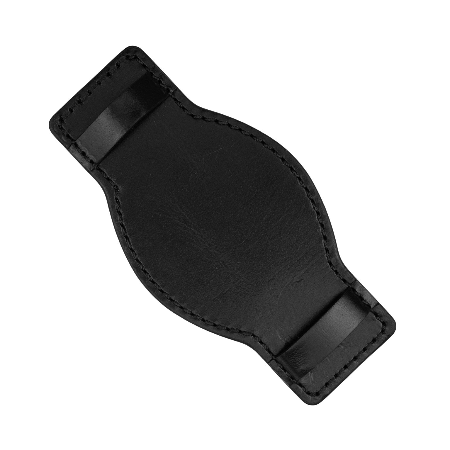 N2W Horween Leather Bund Pad in Black - Nomad Watch Works MY