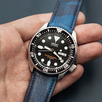 Emery Classic LPA Camo Leather Strap in Blue Camo (18mm) - Nomad Watch Works MY