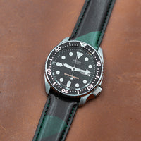 Emery Classic LPA Camo Leather Strap in Green Camo (18mm) - Nomad Watch Works MY