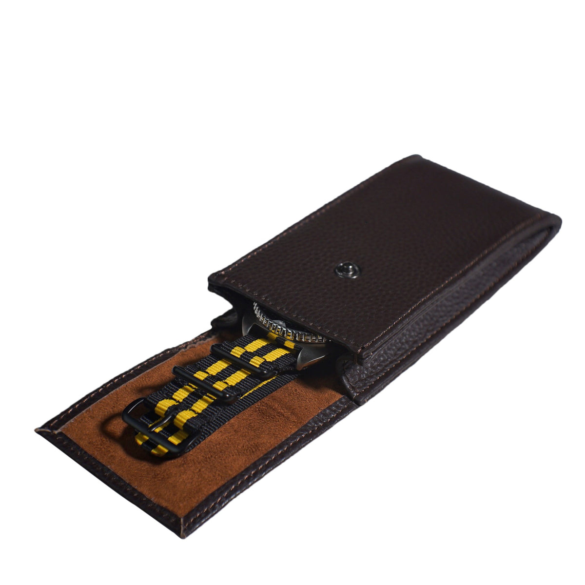 Travel Watch Pouch in Brown - Nomad Watch Works Malaysia