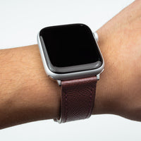 Emery Dress Epsom Leather Strap in Burgundy (38 & 40mm) - Nomad Watch Works Malaysia