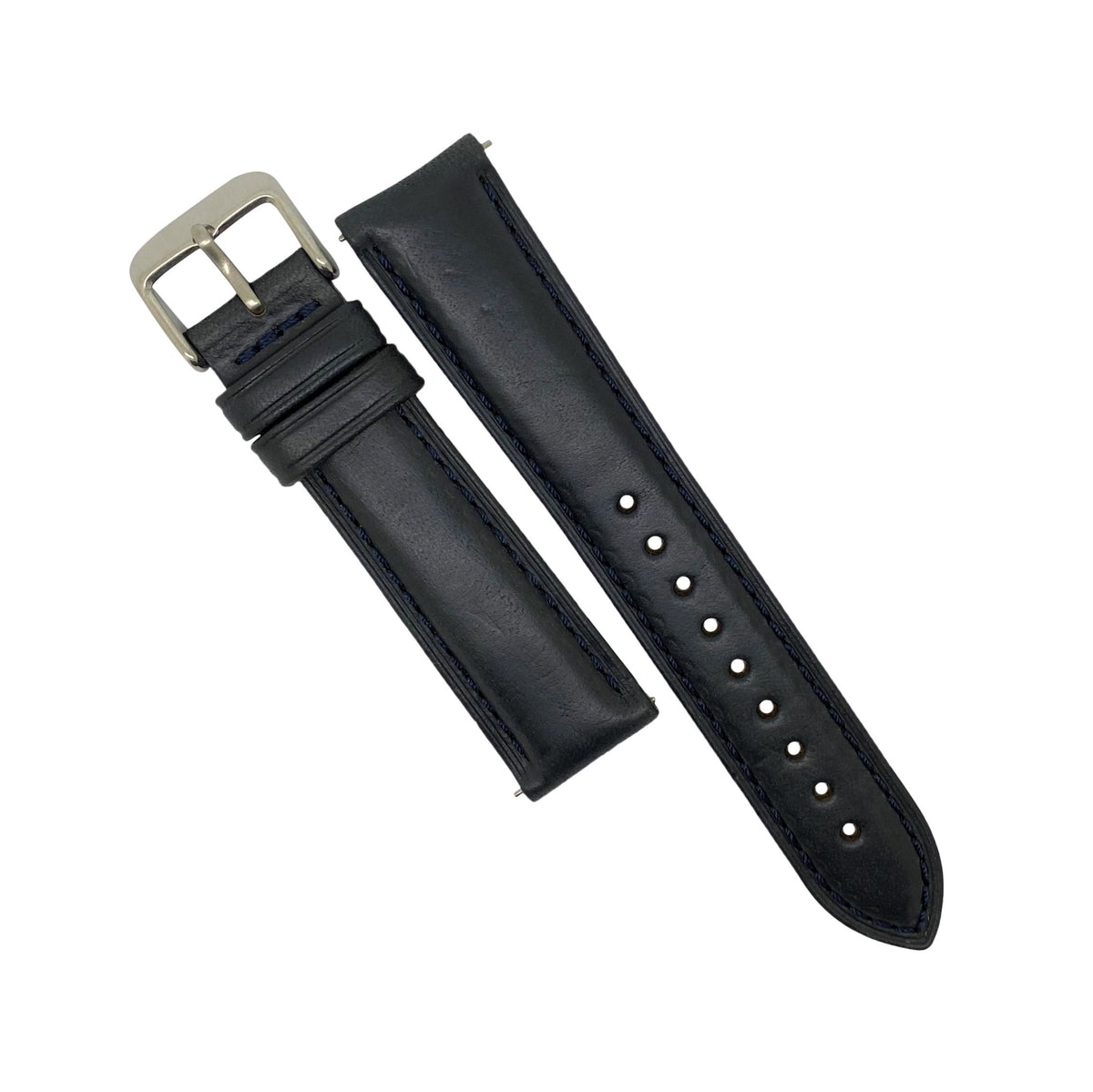 N2W Classic Horween Leather Strap in Dublin Navy (18mm) - Nomad Watch Works Malaysia