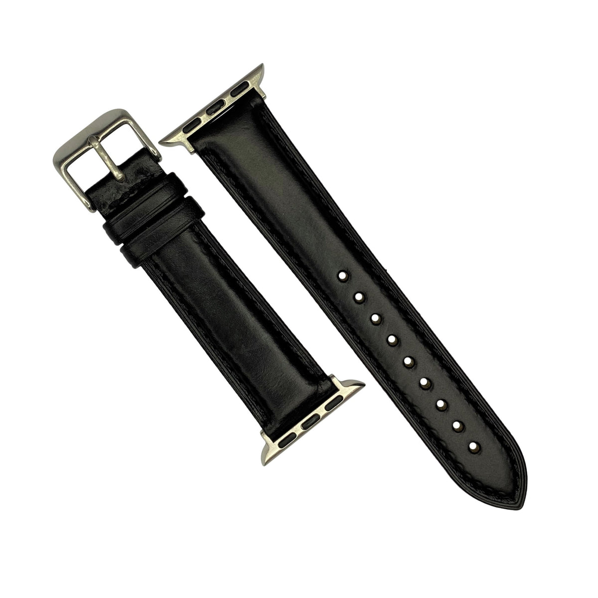 N2W Classic Horween Leather Strap in Chromexcel® Black (38 & 40mm) - Nomad Watch Works Malaysia