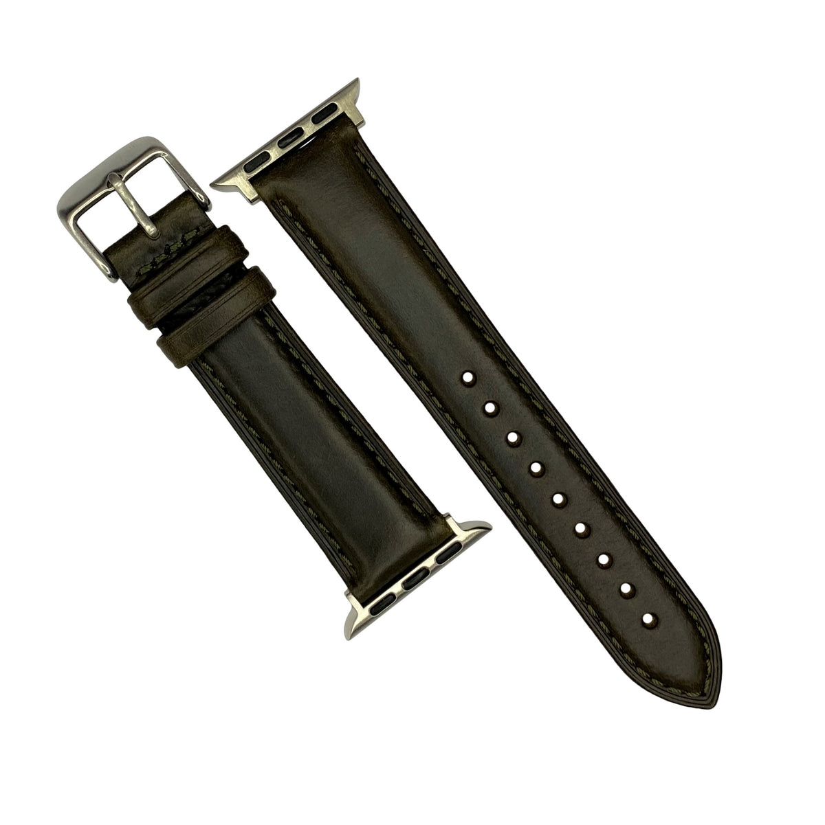 N2W Classic Horween Leather Strap in Chromexcel® Olive (38 & 40mm) - Nomad Watch Works Malaysia