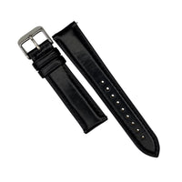 N2W Classic Horween Leather Strap in Chromexcel® Black (18mm) - Nomad Watch Works Malaysia