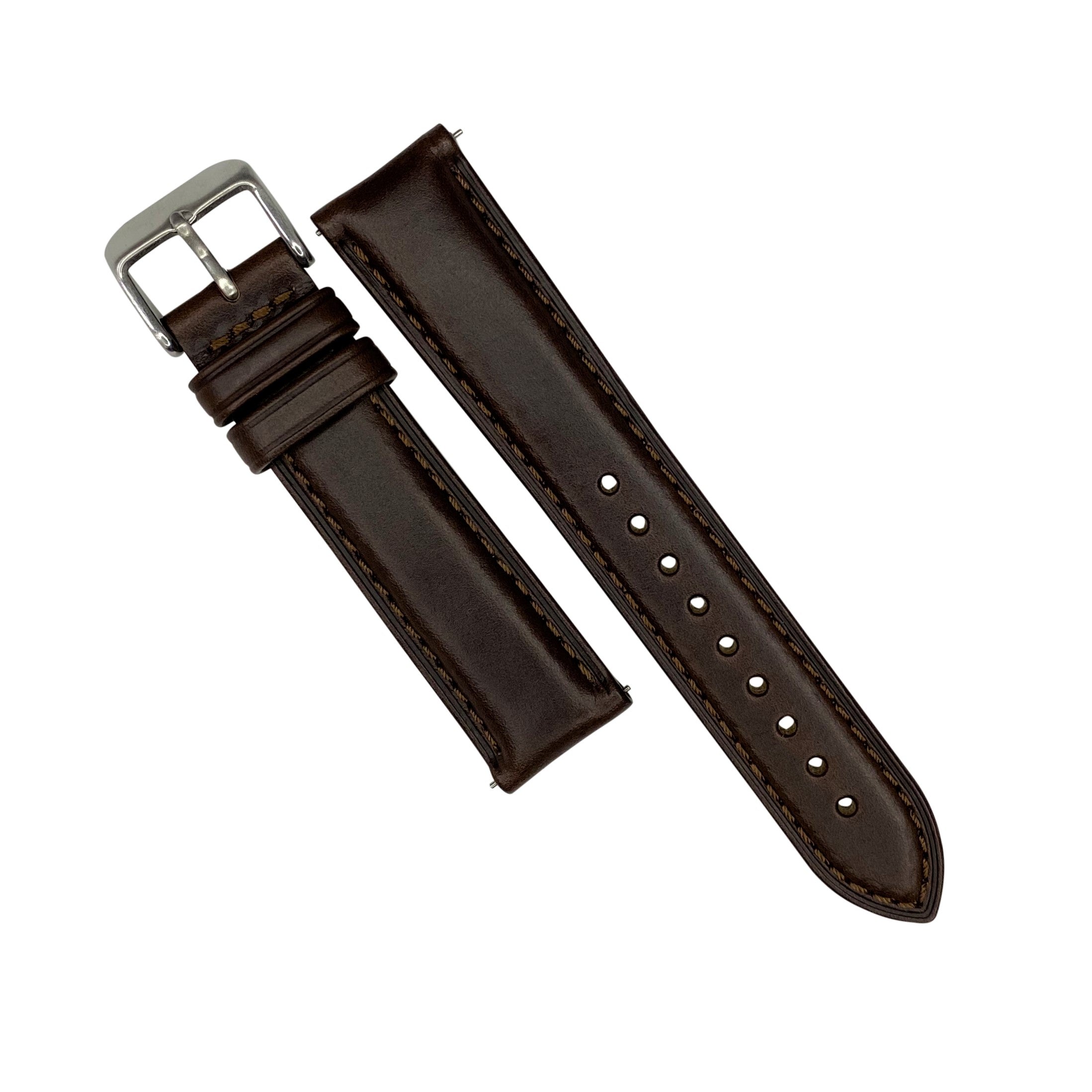N2W Classic Horween Leather Strap in Chromexcel® Brown (18mm) - Nomad Watch Works Malaysia
