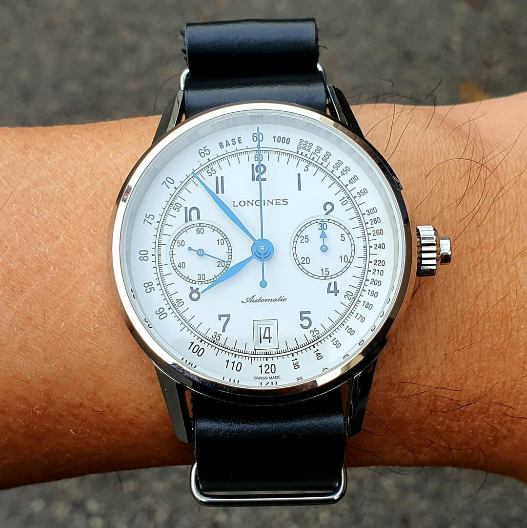Premium Leather Nato Strap in Black with Silver Buckle (18mm) - Nomad Watch Works Malaysia