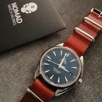 Premium Leather Nato Strap in Tan with Silver Buckle (18mm) - Nomad Watch Works Malaysia
