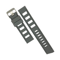 Iso Rubber Strap in Grey with Silver Buckle (20mm) - Nomad Watch Works Malaysia