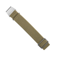 Marine Nationale Strap in Khaki with Silver Buckle (20mm) - Nomad Watch Works MY